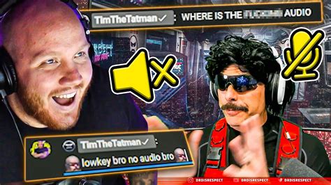 Timthetatman Reacts To Drdisrespect Having Audio Issues Youtube