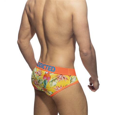 Slip De Bain PARROTS Jaune Orange MENDERWEAR