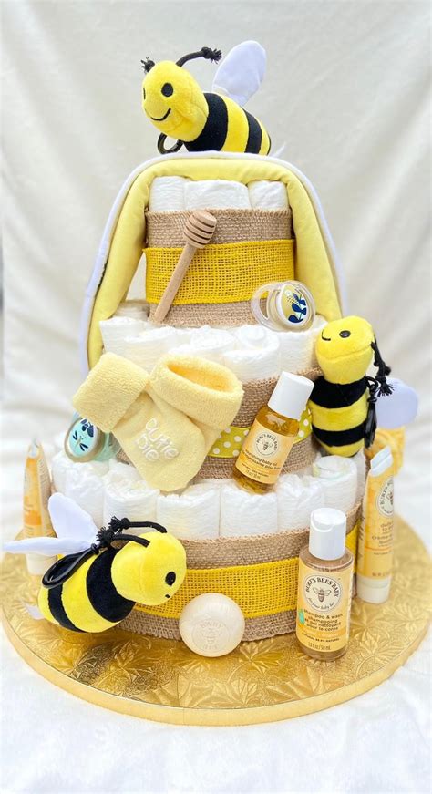 Baby Diaper Cake Burts Bee Diaper Cake Baby Shower Welcoming Baby