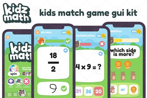 Kidz Maths Game Gui Assets Gamedev Market