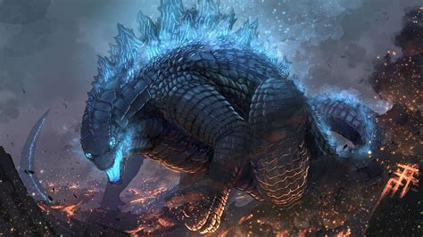 Godzilla Konsept Tasarım Canavar Sanat Eseri 2560x1440 Hd Duvar