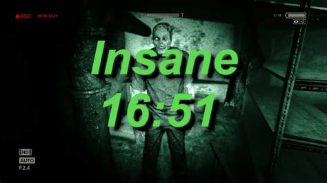 Outlast Insane Any Speedrun In 1651 Youtube