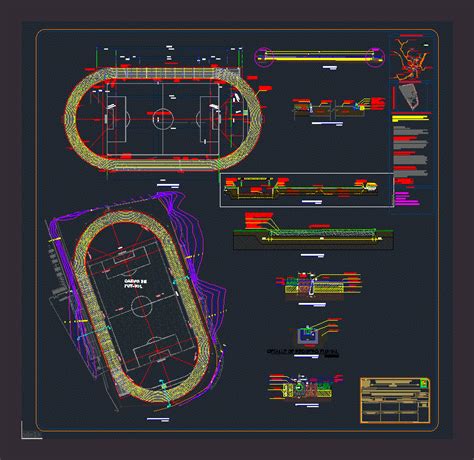 Pista De Atletismo En Autocad Librer A Cad