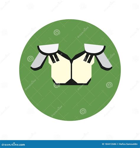 Football Shoulder Pads. Vector Illustration Decorative Background