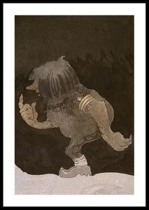 Troll på vandring By John Bauer Poster Berömda konstnärer Gallerix se