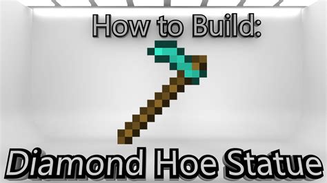 Minecraft How To Make A Diamond Hoe Statue YouTube