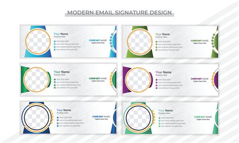 Professional email signature design layout 32311161 Vector Art at Vecteezy