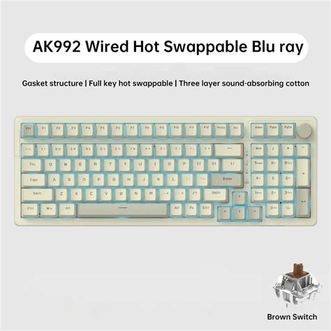 Ajazz 98 Ak992 Hot Swappable Mechanical Keyboard With 51 OFF