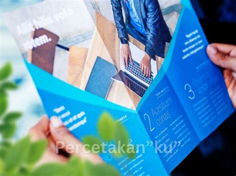 cetak leaflet custom bahan premium
