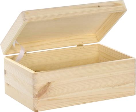 LAUBLUST Boîte en bois avec couvercle env 30 x 20 x 14 cm Naturel