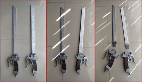 3d Printed Anime Sword Attack On Titan By Redmutant Pinshape