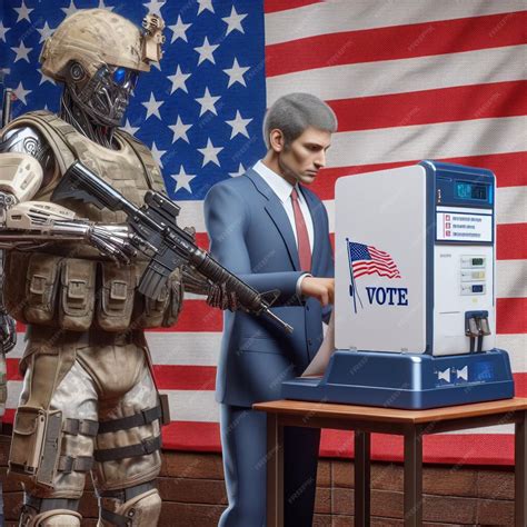 Premium Photo | Patriotic voting moment citizen follows army soldiers