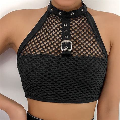 Gothic Crochet Crop Topcrochet Festival Crop Topcrochet Mesh Etsy