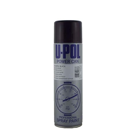 X U Pol Power Can Satin Black Ml Aerosol Spray Cans Upol Powercan