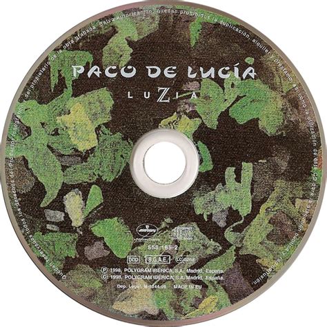 Car Tula Cd De Paco De Lucia Luzia Portada