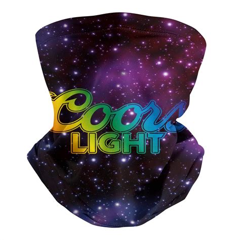 Coors Light Gay Pride Rainbow Logo Seamless Face Mask Bandana Half