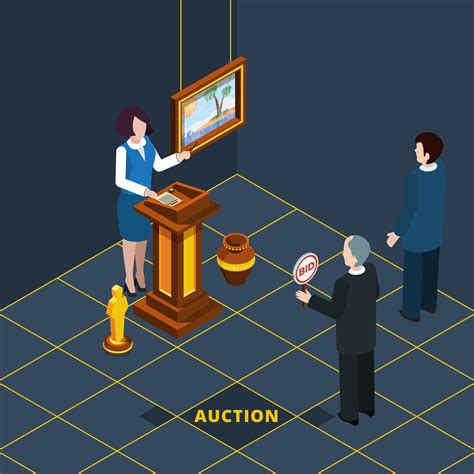 Isometric Auction Process Abstract 477875 Vector Art at Vecteezy