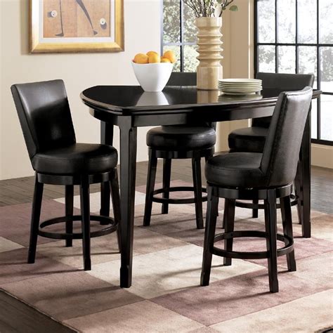 Emory Triangle Pub Table With 4 Swivel Stools By Ashley Millennium