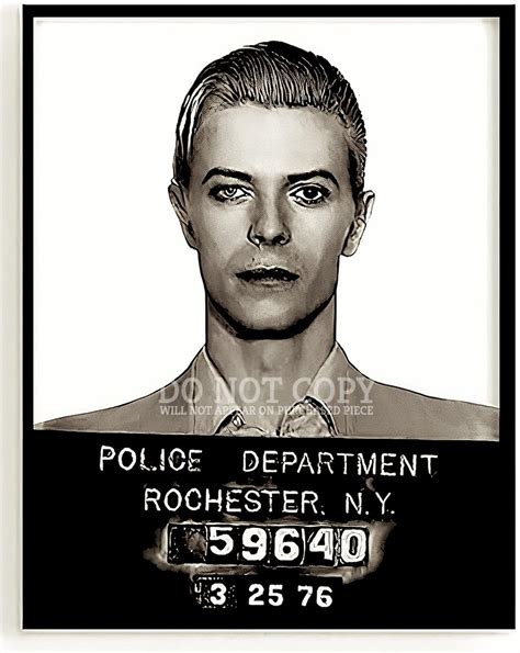 Amazon.com: David Bowie Mugshot 8 X 10 - Stunning 1976 Mug Shot ...