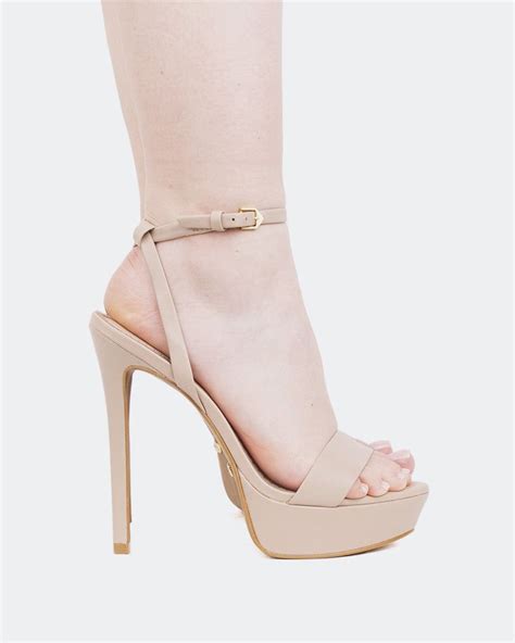 Morena Nude Leather Heels Nude Leather Stiletto Heels Platform