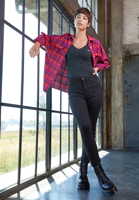 Lee MARION STRAIGHT - Jeans Straight Leg - black rinse/black denim ...