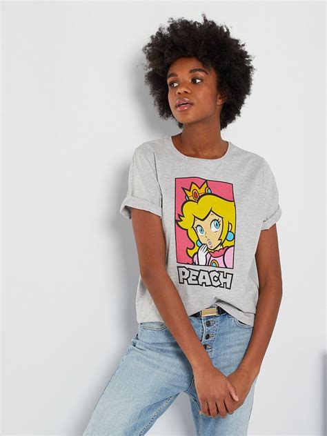 Camiseta Peach Mario Bros Nintendo Gris Kiabi 13 00