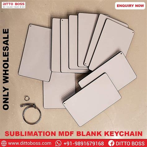 Plain White Sublimation Mdf Blank Keychain At Rs Piece In Noida Id