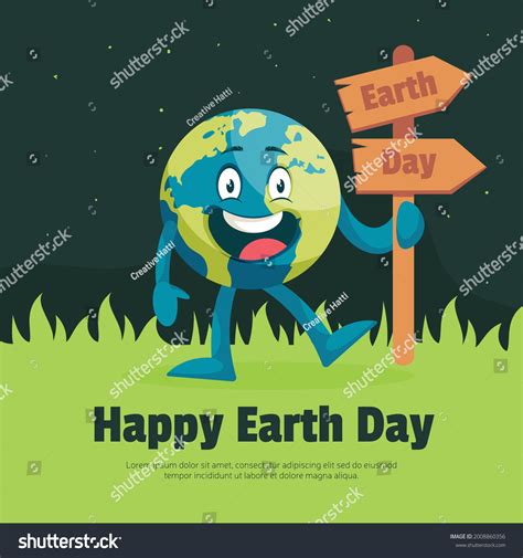 Happy Earth Day Banner Design Template Stock Vector Royalty Free