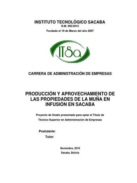 Ejemplo De Proyecto De Emprendimiento Productivo Unlocked By Pdf