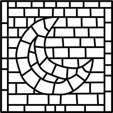 Desenho de Mosaico Cruz para colorir