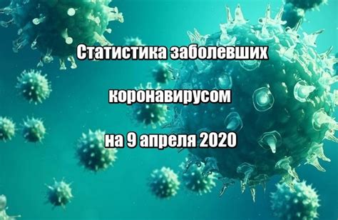 Статистика заболевших коронавирусом на 9 04 2020 в России и мире