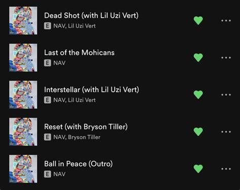 these are the 5 best songs on the album imo : r/nav