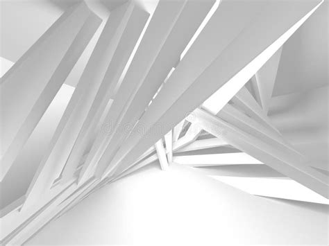 Abstract Modern White Architecture Background Stock Illustration