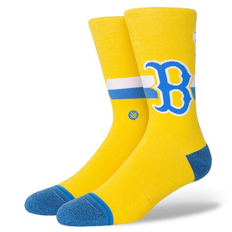 Officially Licensed Mlb Stance Yellow City Crew Socks Red Sox