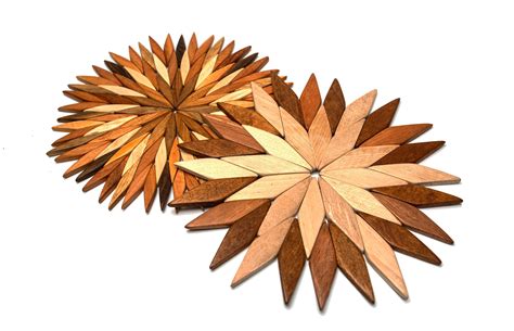Set Of 2 Large Handmade Wooden Trivets For Hot Dishes Etsy