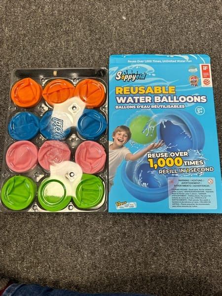 4pc SOPPYCID Reusable Water Balloons Quick Fill Silicone Magnetic