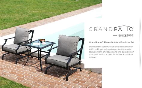 Amazon.com: Grand patio 3-Piece Furniture Seating Motion Chairs Set ...