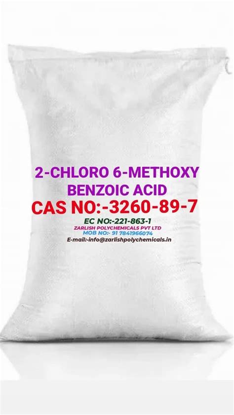 2 Chloro 6 Methoxy Benzoic Acid For Fungicidal Synthetic Compound 304