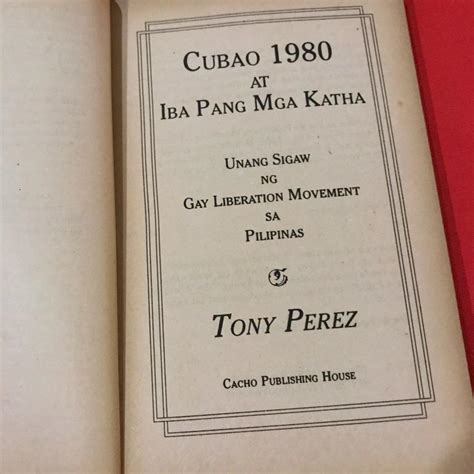 CUBAO At Iba Pang Mga Katha Unang Sigaw Ng Gay Liberation Movement Sa Pilipinas Hobbies