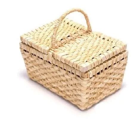 Cesta Piquenique Pequena Mini Palha Milho 24x16x12 MercadoLivre