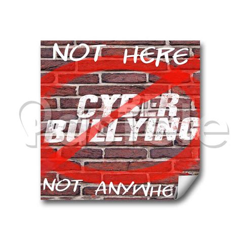 cyberbullying Custom Stickers White Transparent Vinyl Decals Labels