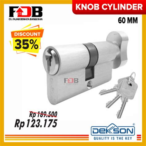 Jual Dekson Dekkson CYL TC DL 60MM SN Knob Cylinder Silinder Kunci