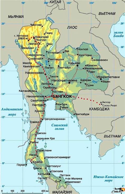 Gect ru Физические карты Тайланда