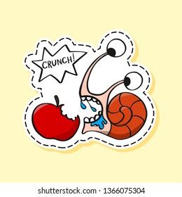 Snail Sticker Funny Emoji Nature Character Stock Vector (Royalty Free ...