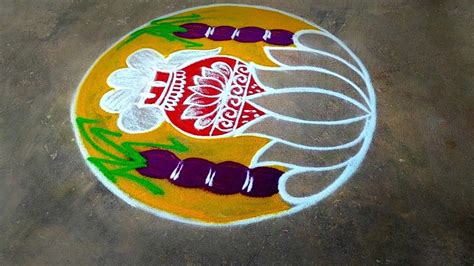 Pongal Pot Rangolisankranthi Chukkala Muggulu Designbhogi Kundala