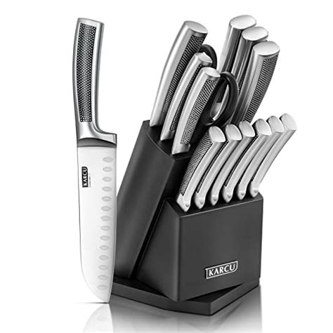 Knife Set, Knife Set for Kitchen, 14-Piece Stainless Steel Kitchen ...