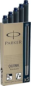 Parker Quink Ink Refill Cartridge For Fountain Pens Blue Black Ink 2