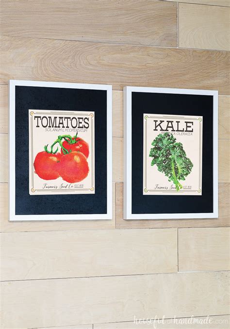 Vegetable Seed Packet Art • Crafting my Home