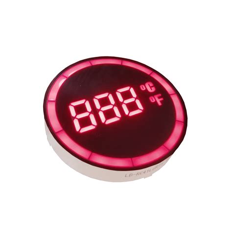 Round Shape Common Cathode 7 Segment LED Display for Temperature ...