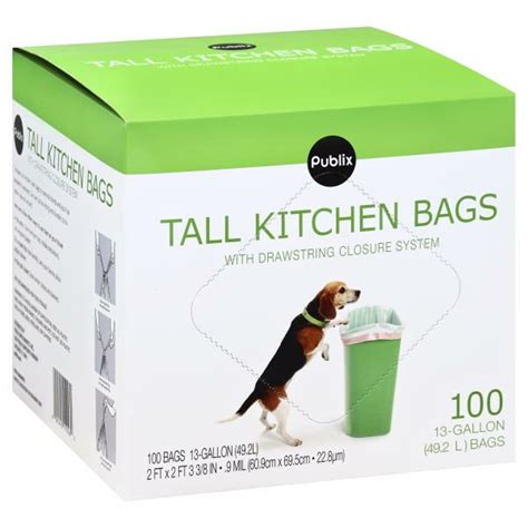 Publix Publix Tall Kitchen Bags With Drawstring Closure System 13